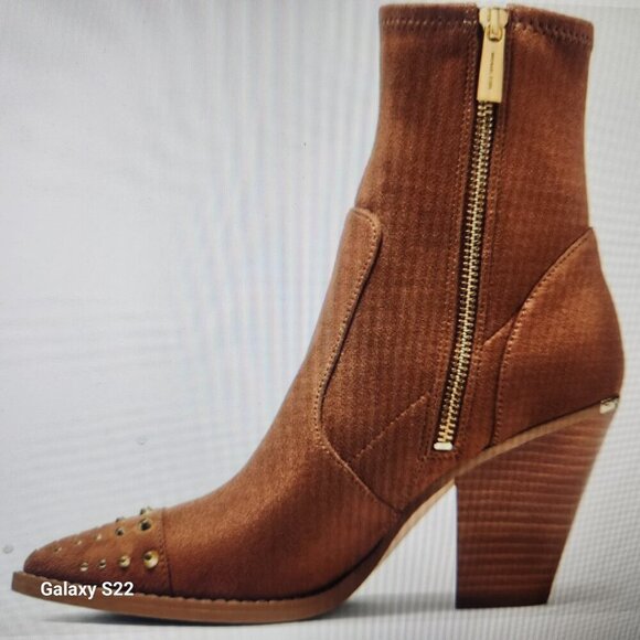 Michael Kors "Dover" Suede Leather Stretch Booties. NIB. Size 6.5 - Picture 3 of 10